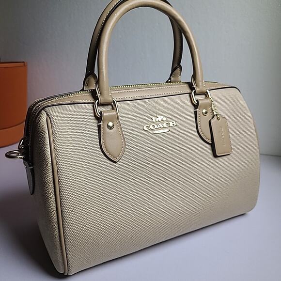 NWT Coach Rowan Satchel Crossbody In Signature And Beige Canvas - Picture 2 of 5